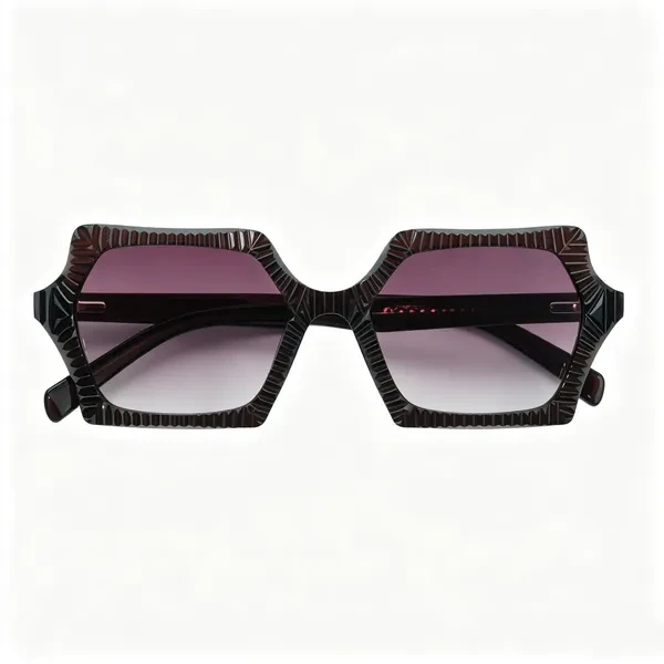 XY-198 Geometric textured square sunglasses | 7 colors available