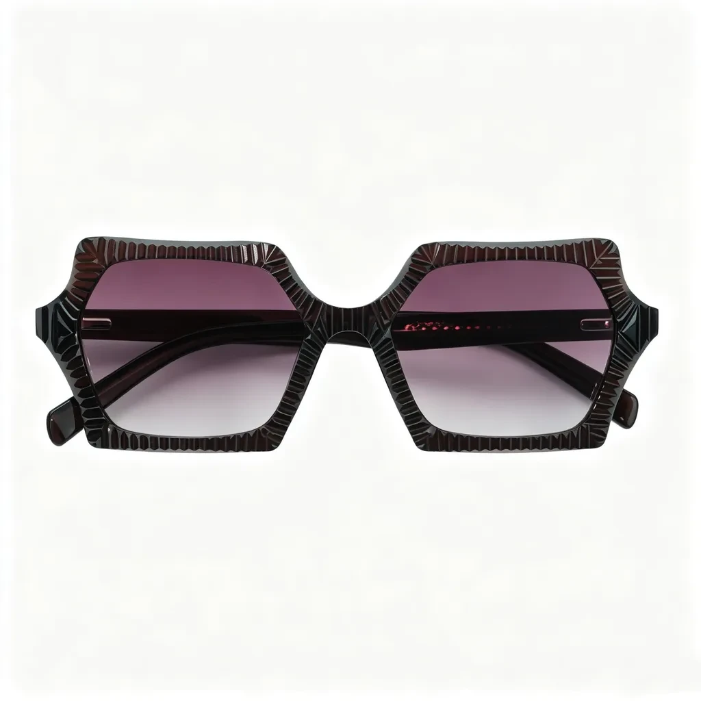 XY-198 Geometric textured square sunglasses | 7 colors available